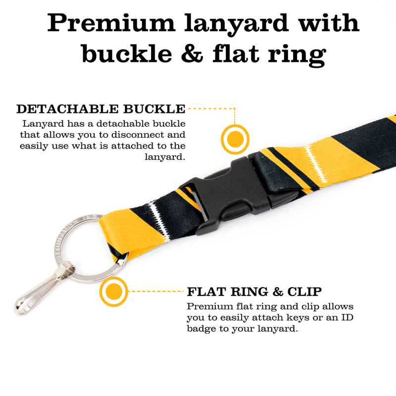 Blossoms Breakaway Lanyard - with Buckle and Flat Ring - Made in the USA