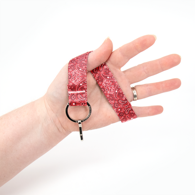 Pupaisley Wristlet Lanyard - Short Length with Flat Key Ring and Clip - Made in the USA