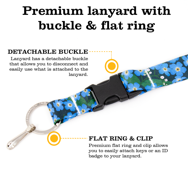 Faith Premium Lanyard - with Buckle and Flat Ring - Made in the USA