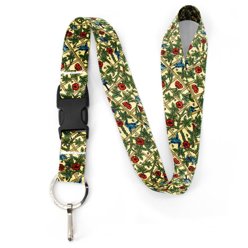 Morris Trellis Premium Lanyard - with Buckle and Flat Ring - Made in the USA