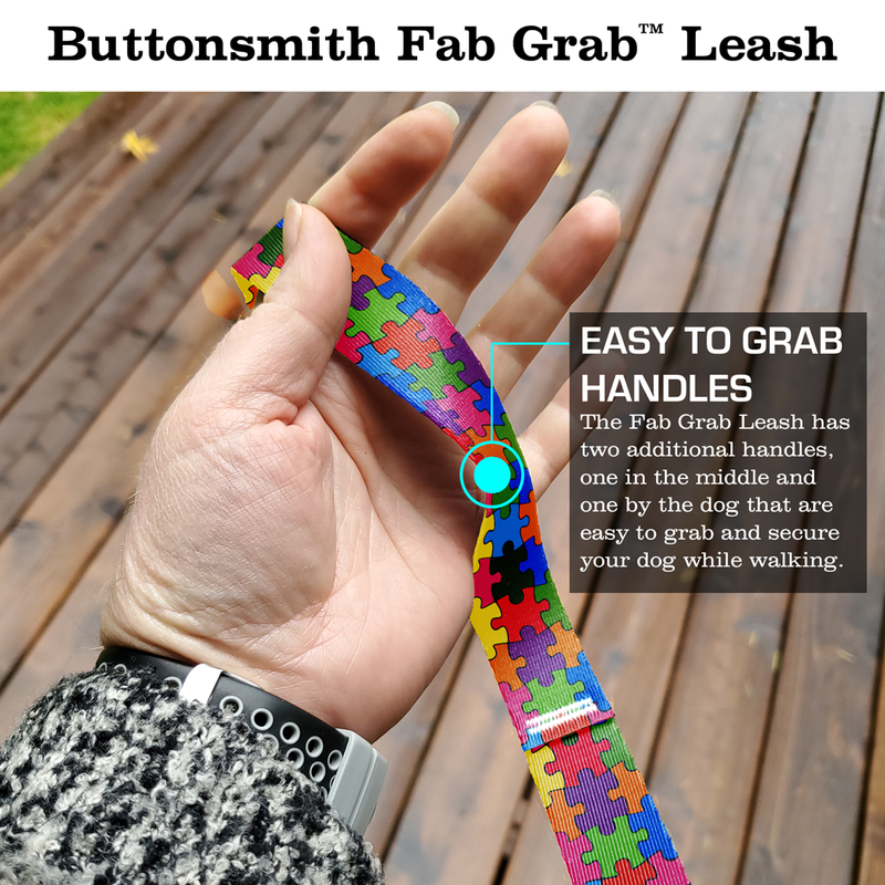 Garden Puzzle Fab Grab Leash - Made in USA