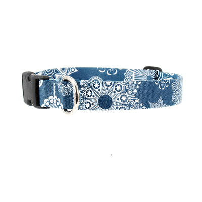 Buttonsmith Denim Lace Dog Collar - Made in the USA - Buttonsmith Inc.