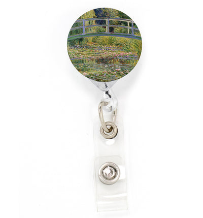 Buttonsmith Monet Green Bridge Tinker Reel Retractable Badge Reel - Made in the USA - Buttonsmith Inc.