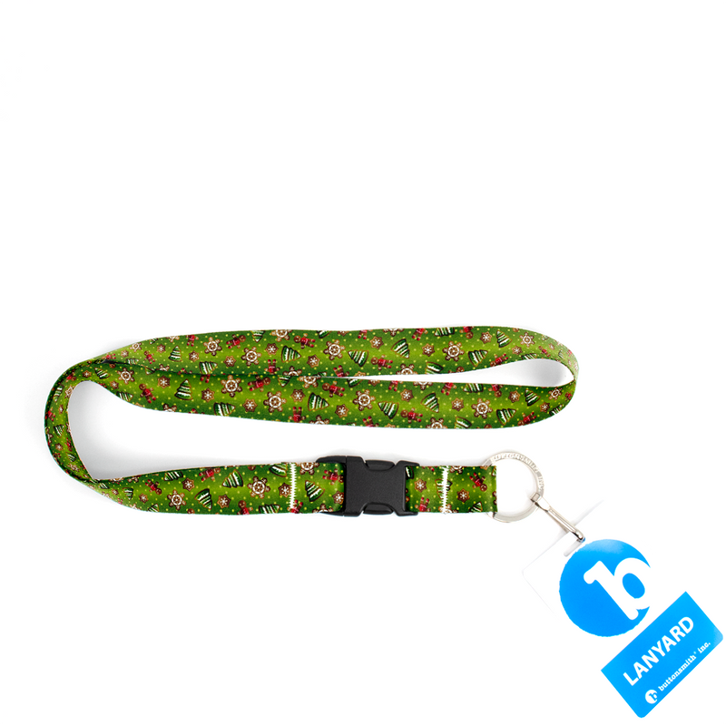 Christmas Cookies Premium Lanyard - with Buckle and Flat Ring - Made in the USA