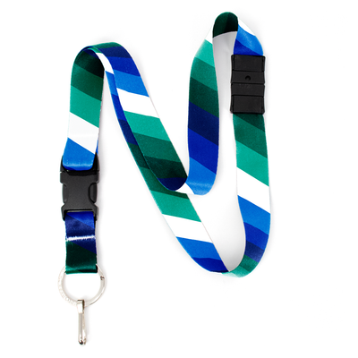 Gay Pride Breakaway Lanyard - with Buckle and Flat Ring - Made in the USA