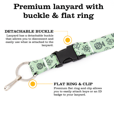 STEM Premium Lanyard - with Buckle and Flat Ring - Made in the USA