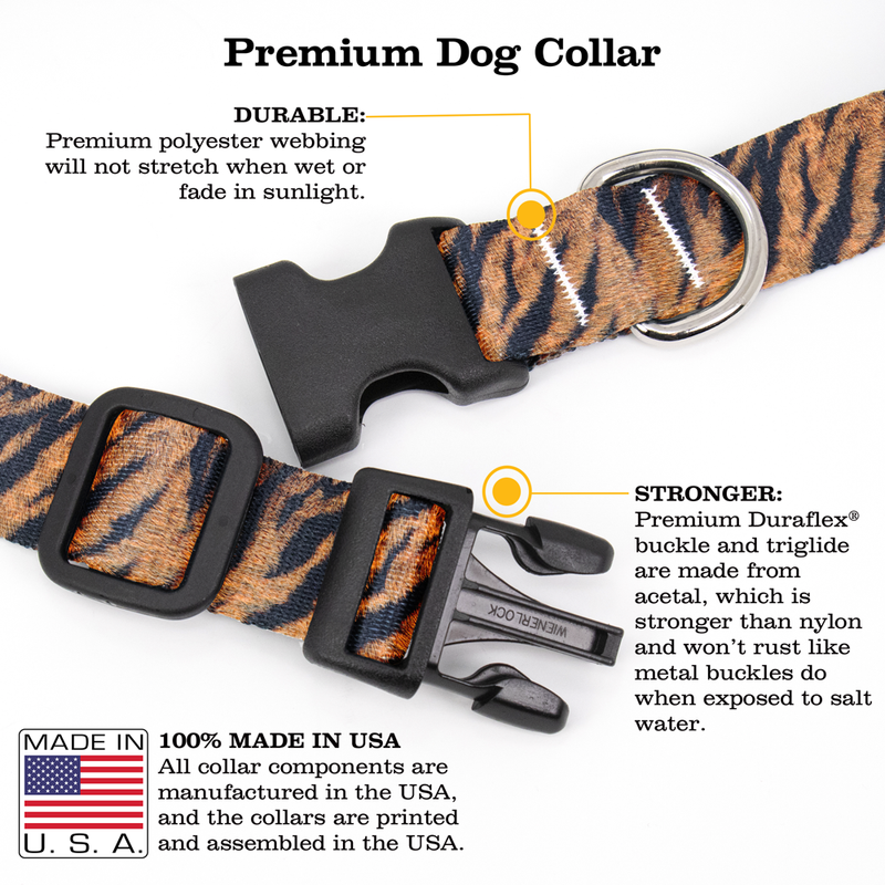 Tiger Dog Collar - Made in USA