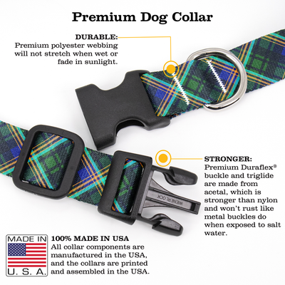 Clark of Ulva Plaid Dog Collar - Made in USA