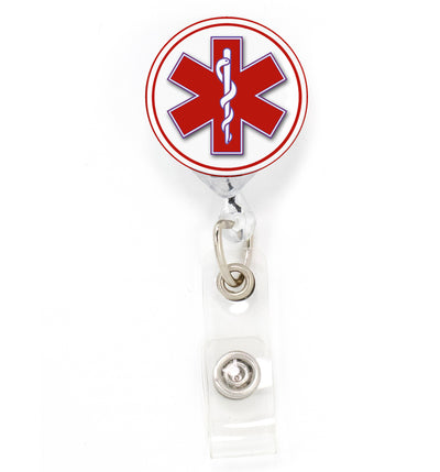Buttonsmith Medical Symbol Tinker Reel Retractable Badge Reel - Made in the USA - Buttonsmith Inc.