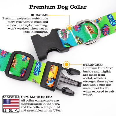 Buttonsmith Comix Dog Collar - Made in the USA - Buttonsmith Inc.