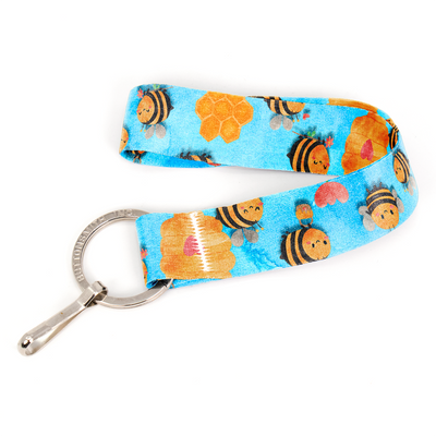 Baby Bumblebee Wristlet Lanyard - with Buckle and Flat Ring - Made in the USA