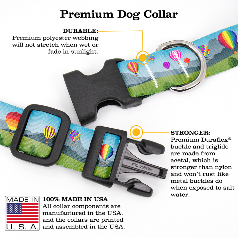 Hot Air Ride Dog Collar - Made in USA