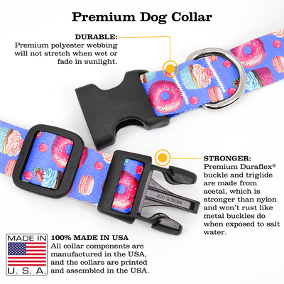 Sugar Sugar Purple Dog Collar - Made in USA