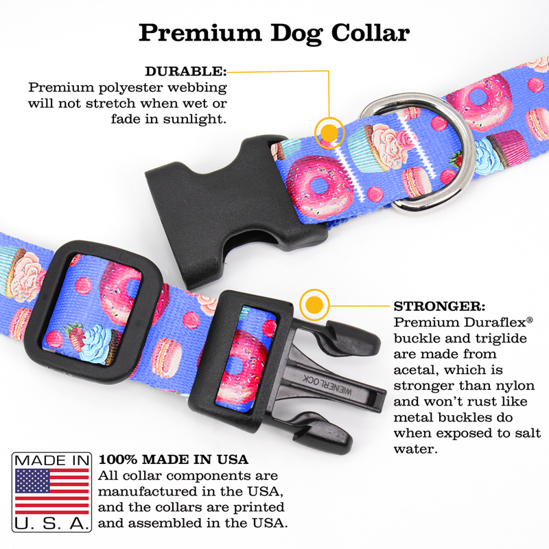 Sugar Sugar Purple Dog Collar - Made in USA