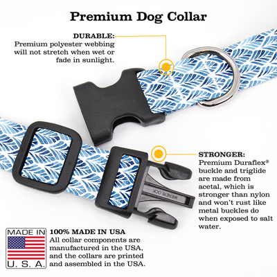 Blue Fans Dog Collar - Made in USA