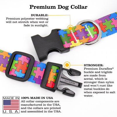 Garden Puzzle Dog Collar - Made in USA