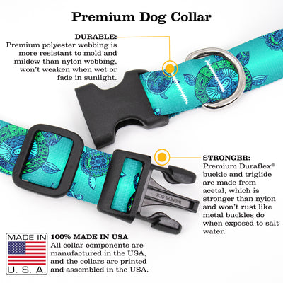 Buttonsmith Turtles Dog Collar - Made in the USA - Buttonsmith Inc.