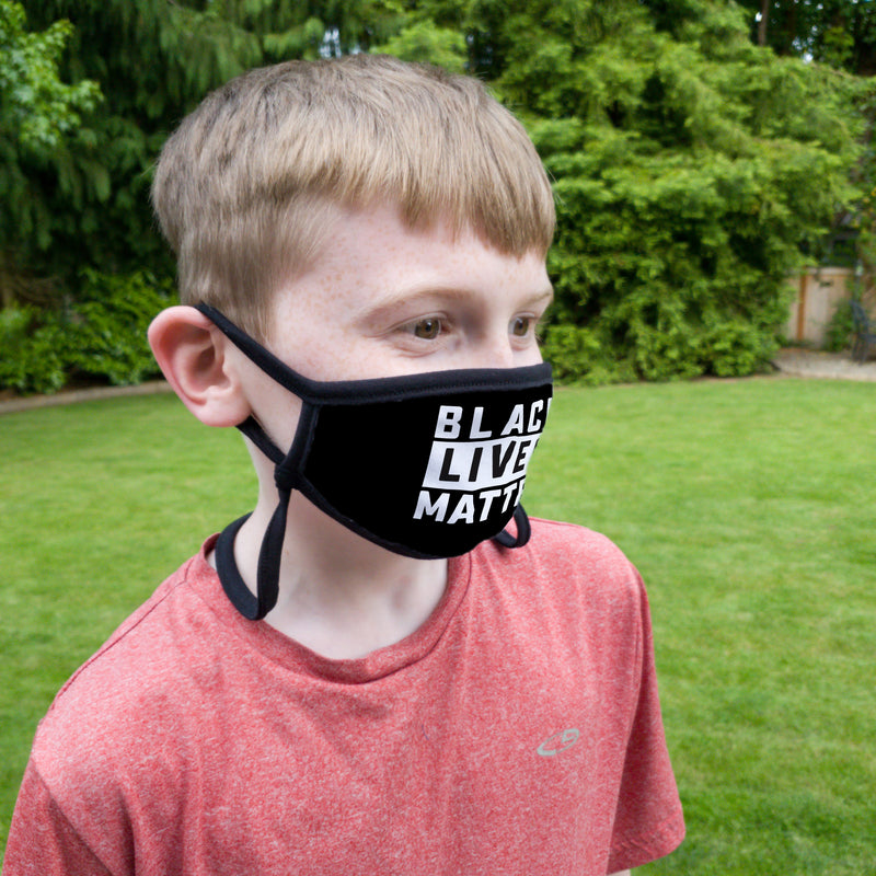 Buttonsmith Black Lives Matter Child Face Mask with Filter Pocket - Made in the USA - Buttonsmith Inc.