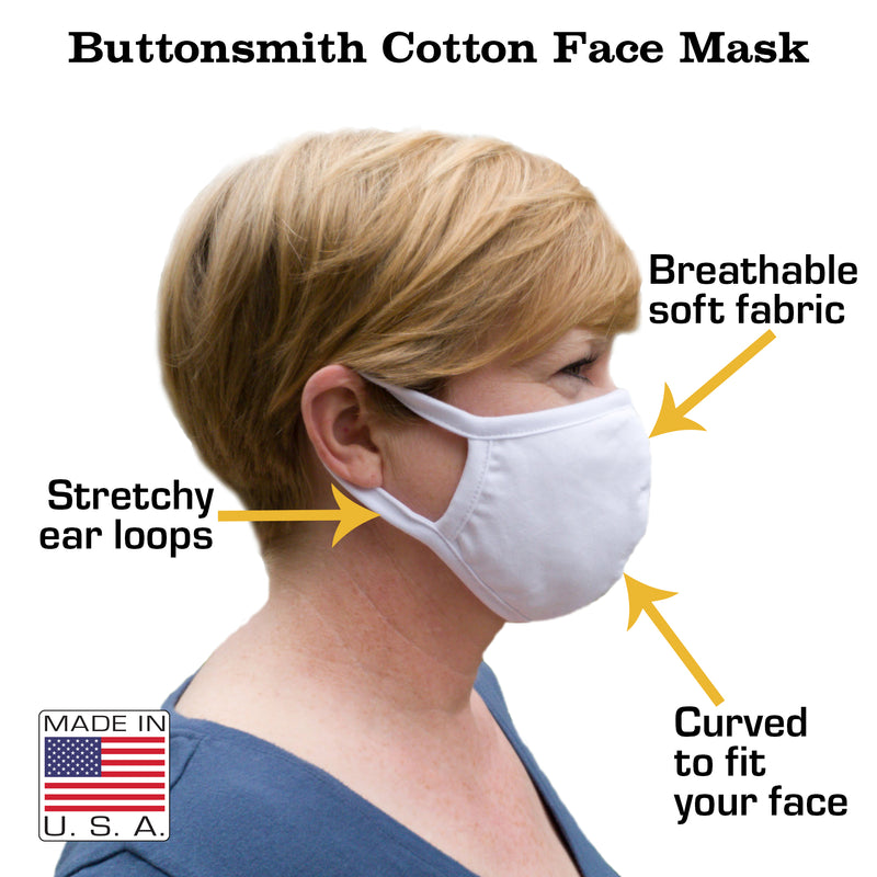 Buttonsmith Cartoon Calf Face Child Face Mask with Filter Pocket - Made in the USA - Buttonsmith Inc.