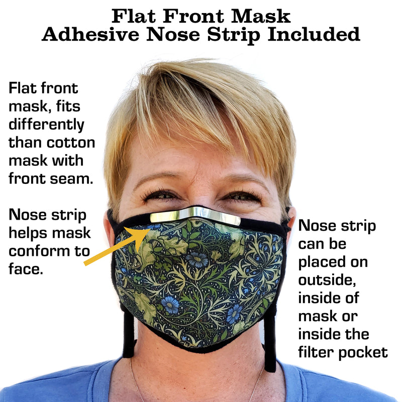 Buttonsmith Music Abstract Adult XL Adjustable Face Mask with Filter Pocket - Made in the USA - Buttonsmith Inc.