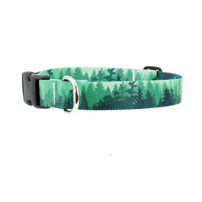 Green Trees Dog Collar - Made in USA