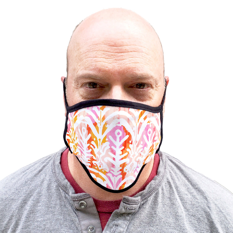 Buttonsmith Rose Adult XL Adjustable Face Mask with Filter Pocket - Made in the USA - Buttonsmith Inc.