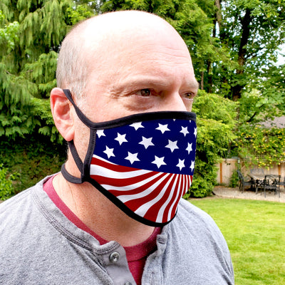 Buttonsmith US Flag Child Face Mask with Filter Pocket - Made in the USA - Buttonsmith Inc.