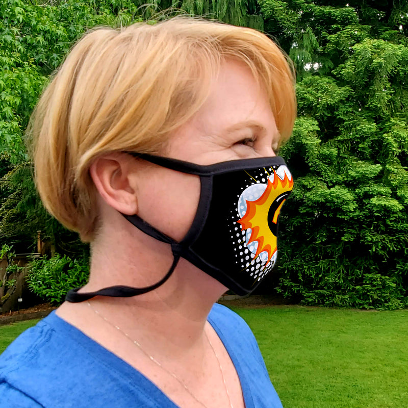 Buttonsmith F-Bomb Adult Adjustable Face Mask with Filter Pocket - Made in the USA - Buttonsmith Inc.