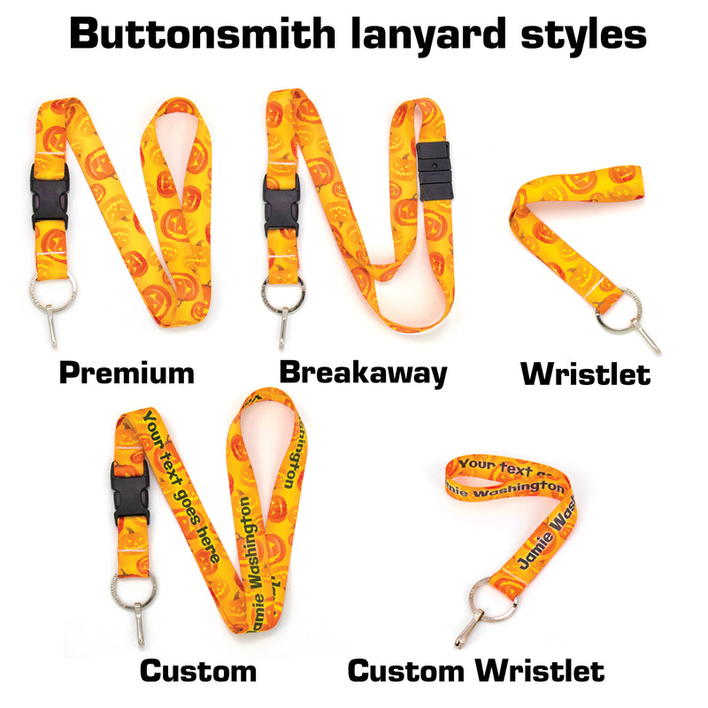 Buttonsmith Jack-O-Lantern Custom Lanyard - Made in USA - Buttonsmith Inc.