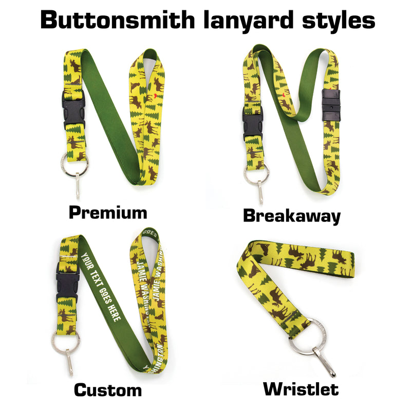 Buttonsmith Moose Woods Custom Lanyard - Made in USA - Buttonsmith Inc.