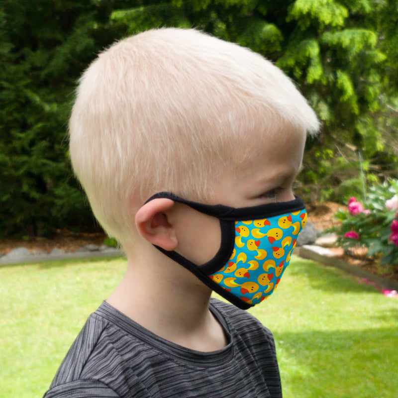 Buttonsmith Rubber Ducks Child Face Mask with Filter Pocket - Made in the USA - Buttonsmith Inc.