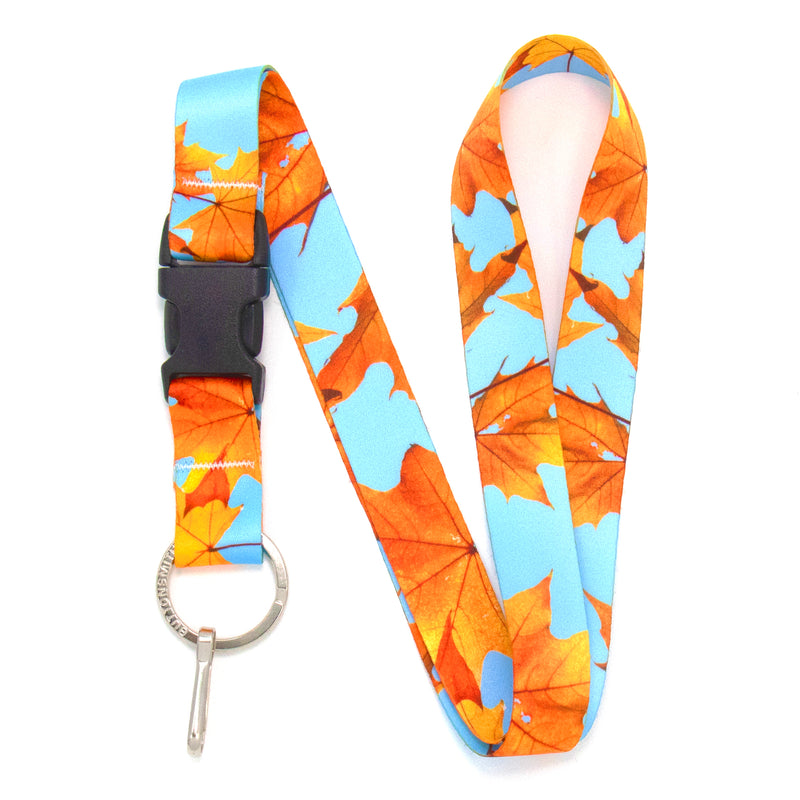 Buttonsmith Fall Leaves Lanyard - Made in USA - Buttonsmith Inc.