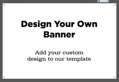 Custom 2' x 3' Banner - Design Your Own - Hemmed & Grommeted - Indoor/Outdoor - Printed and Assembled in USA
