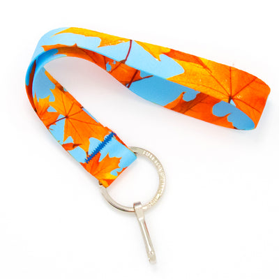 Buttonsmith Fall Leaves Wristlet Lanyard Made in USA - Buttonsmith Inc.