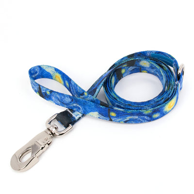 Buttonsmith Van Gogh Starry Night Dog Leash Fadeproof Made in USA - Buttonsmith Inc.