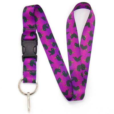 Buttonsmith Purple Crows Halloween Lanyard - Made in USA - Buttonsmith Inc.