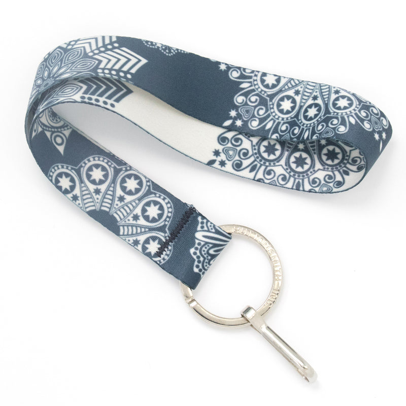 Buttonsmith Denim Lace Wristlet Lanyard Made in USA - Buttonsmith Inc.