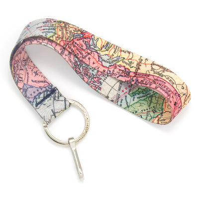 Buttonsmith Map Wristlet Lanyard Made in USA - Buttonsmith Inc.