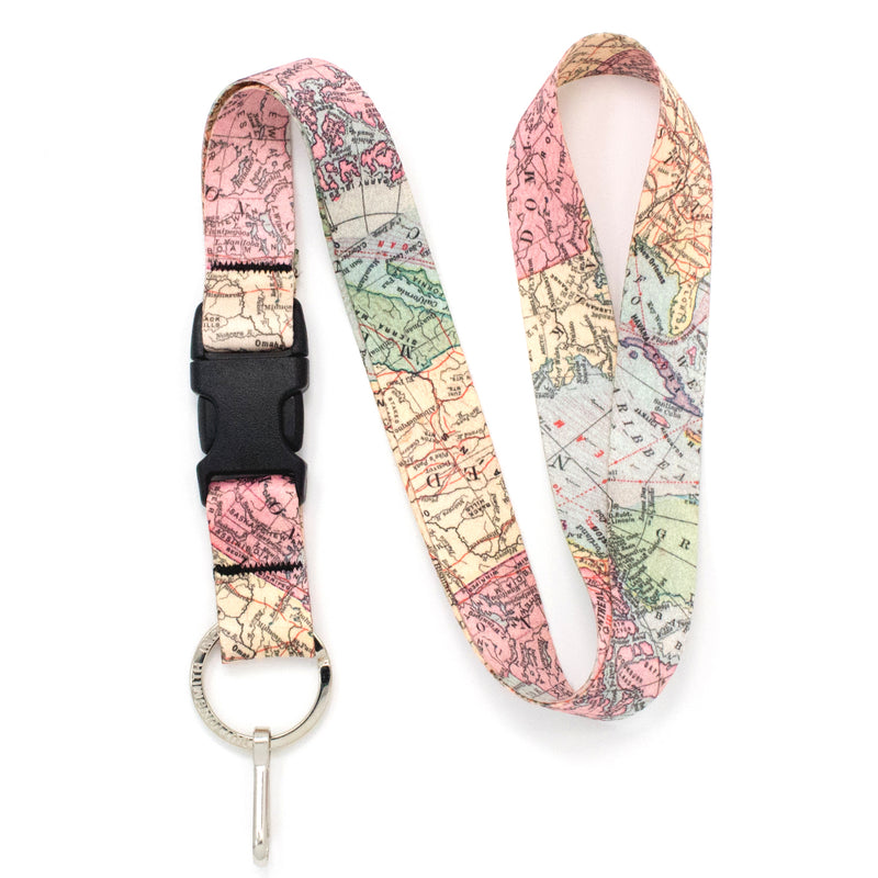 Buttonsmith Map Lanyard - Made in USA - Buttonsmith Inc.