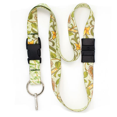 Buttonsmith William Morris Daffodils Breakaway Lanyard - Made in USA - Buttonsmith Inc.
