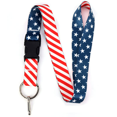 Buttonsmith Stars & Stripes Lanyard - Made in USA - Buttonsmith Inc.