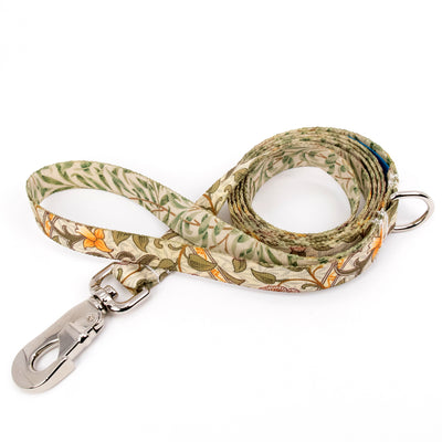 Buttonsmith William Morris Daffodil Dog Leash Fadeproof Made in USA - Buttonsmith Inc.