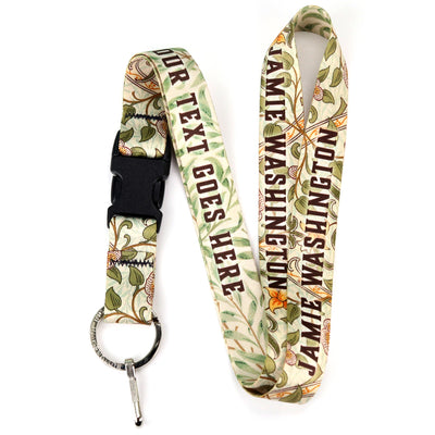 Buttonsmith William Morris Daffodils Custom Lanyard - Made in USA - Buttonsmith Inc.