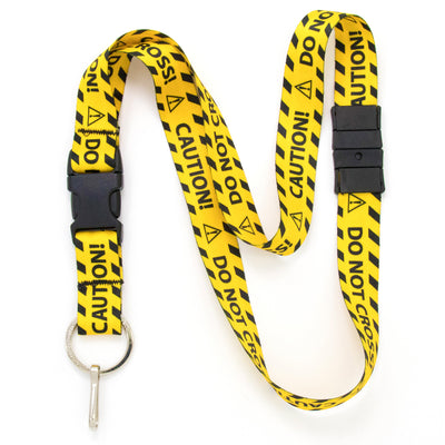 Buttonsmith Caution Breakaway Lanyard - Made in USA - Buttonsmith Inc.