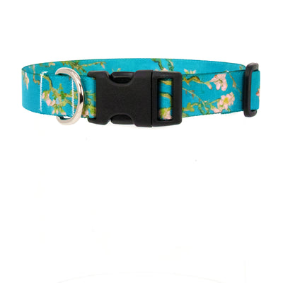 Buttonsmith Van Gogh Almond Blossoms Art Dog Collar - Made in USA - Buttonsmith Inc.