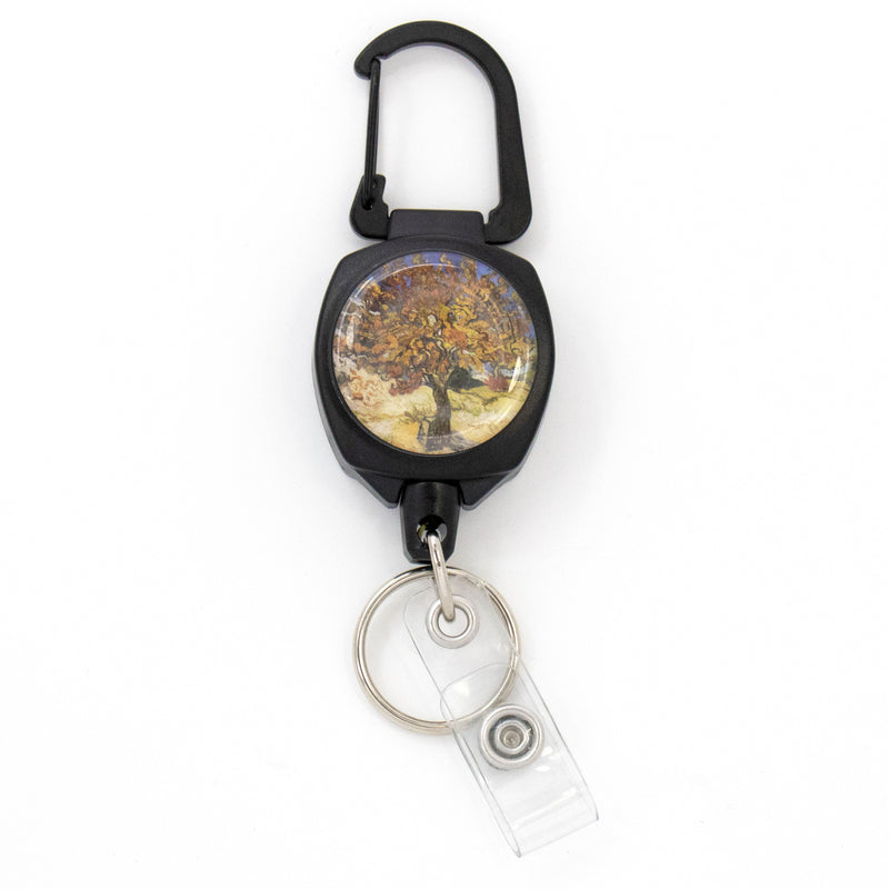 Buttonsmith® Van Gogh Mulberry Tree Heavy Duty Sidekick Badge Reel - Made in USA - Buttonsmith Inc.