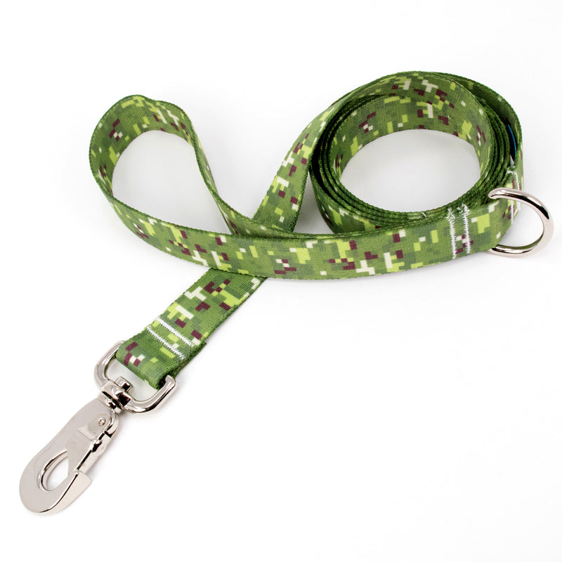 Buttonsmith PixelLand Camo Dog Leash Fadeproof Made in USA - Buttonsmith Inc.