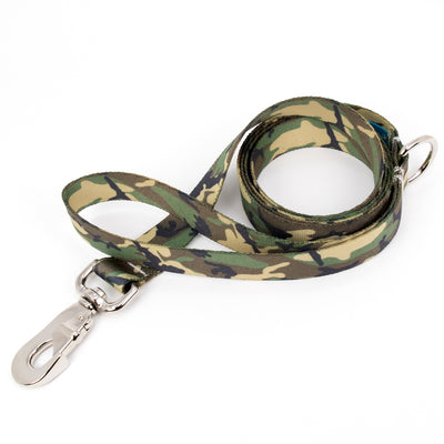 Buttonsmith Woodland Camo Dog Leash Fadeproof Made in USA - Buttonsmith Inc.