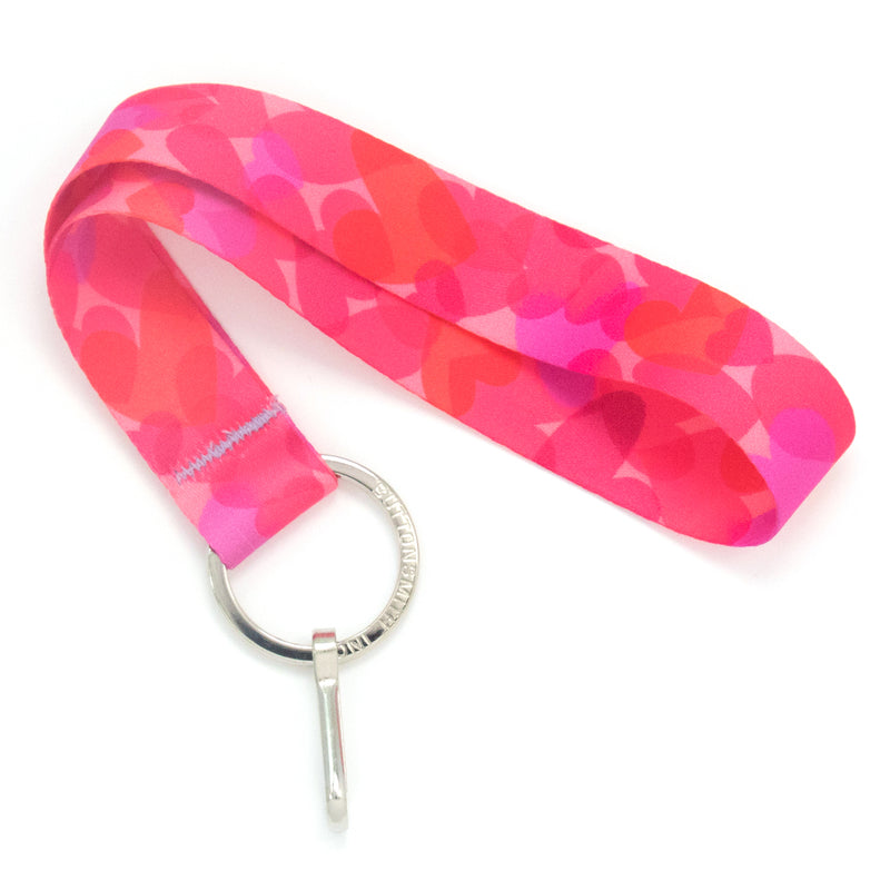 Buttonsmith Hearts Wristlet Lanyard Made in USA - Buttonsmith Inc.