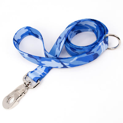 Buttonsmith Blue Camo Dog Leash Fadeproof Made in USA - Buttonsmith Inc.